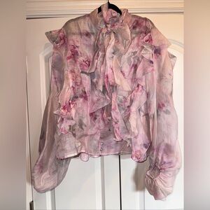 Zimmermann crush floral blouse